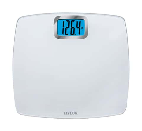 Taylor Weight Tracking LCD Glass Body Weight Scale Battey Powered, 440lb  Capacity