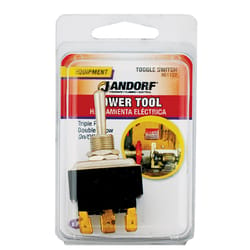 Jandorf 24 amps Three Pole Toggle Power Tool Switch Black 1 pk