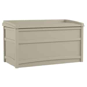 Suncast  Resin  23-1/4 in. H x 41 in. W x 21 in. D Light Taupe  Deck Box with Seat 