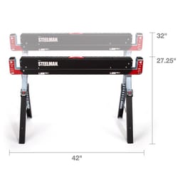 Steelman 32 in. H X 42 in. W X 24.25 in. D Adjustable Folding Sawhorse 1300 lb. cap. 1 pc