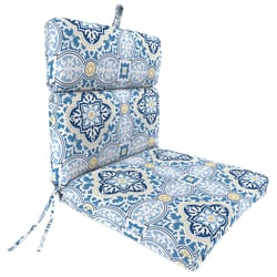 Jordan Manufacturing Blue Polyester Chair Cushion 4 in. H X 22 in. W X 44 in. L