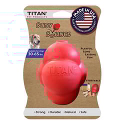 Titan Red Rubber Busy Bounce Dog Toy Large 1 pk
