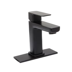 Huntington Brass Sevaun Matte Black Contemporary Single-Handle Bathroom Sink Faucet 4 in.