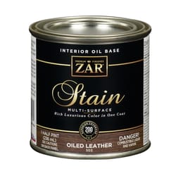 ZAR Semi-Transparent Oiled Leather Oil-Based Polyurethane Wood Stain 1/2 pt