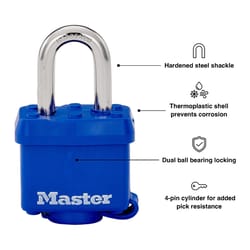 Master Lock 1-11/16 in. H X 1 in. W X 1-9/16 in. L Vinyl Covered Steel 4-Pin Cylinder Weather-Resist