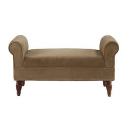 Linon Home Decor Coffee Fabric Nellie Bench