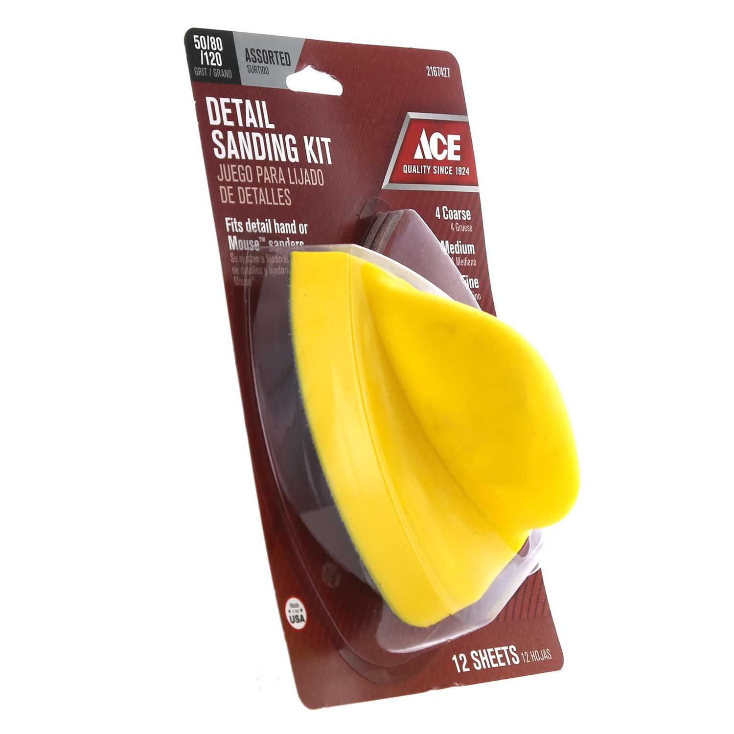 Ace 31/2 in. W x 5 in. L Assorted Sanding Block Ace Hardware