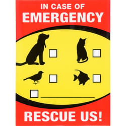 HILLMAN English Red Emergency Sign 6 in. H X 4 in. W