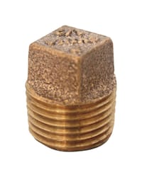 JMF Company 1 in. MPT Red Brass Square Head Plug