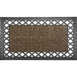 GrassWorx 18 in. W X 30 in. L Sand French Quarter Astroturf Door Mat