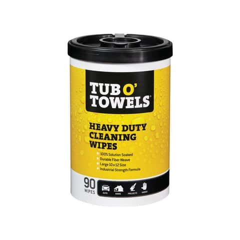 Tub O' Towels Heavy Duty Fiber Weave Cleaning Wipes 12 in. W X 10 in. L 90  pk - Ace Hardware