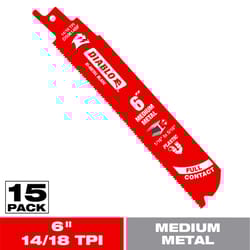 Diablo 6 in. Bi-Metal Medium Metal Reciprocating Saw Blade 14/18 TPI 15 pk