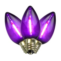 Holiday Bright Lights LED C7 Purple 25 ct Christmas Light Bulbs