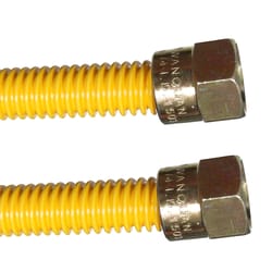 Dormont 3/8 in. Flare Sizes X 3/8 in. D Flare 22 ft. Stainless Steel Gas Connector