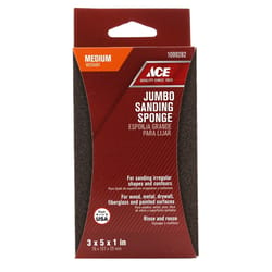 Ace 5 in. L X 3 in. W X 1 in. 80 Grit Medium Extra Large Sanding Sponge