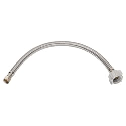Ace 3/8 in. Compression X 7/8 in. D Ballcock 12 in. Stainless Steel Toilet Supply Line