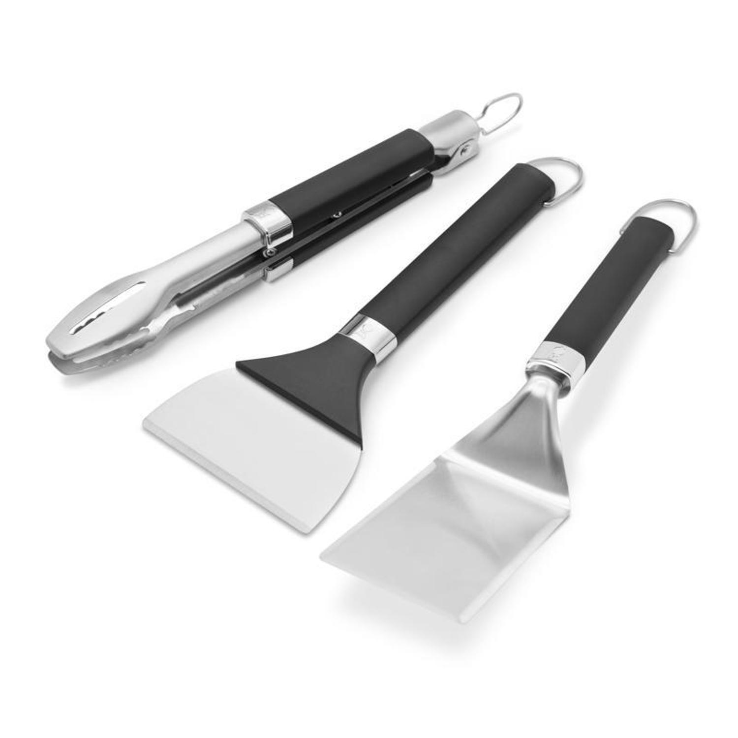 Weber Portable Stainless Steel Black/Silver Griddle Tool Set Uae Electronic uaeelectronic.com
