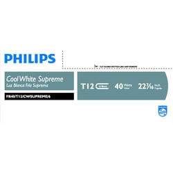 Philips 40 W T12 1.5 in. D X 22.44 in. L Fluorescent Tube Light Bulb Cool White U-Bend 4100 K 1 pk