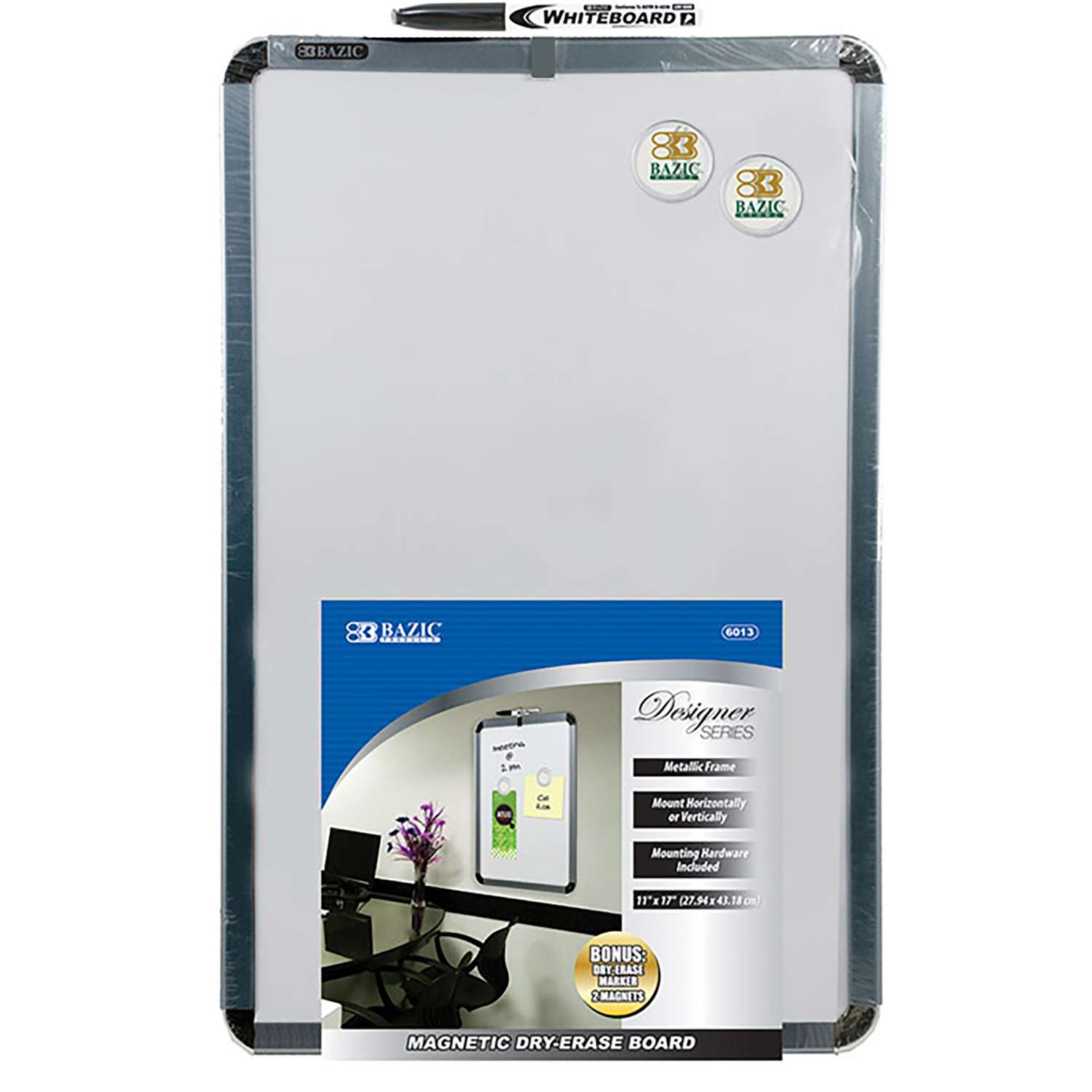 Bazic Products 11 in. H X 17 in. W ScrewMounted Dry Erase Board Ace Hardware