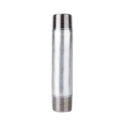 STZ Industries 1-1/4 in. MIP each X 1-1/4 in. D MIP in. Galvanized Steel 6 in. L Nipple