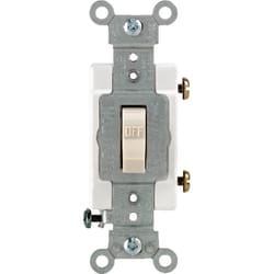 Leviton 15 amps Single Pole Toggle AC Quiet Switch Light Almond 1 pk