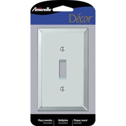 Amerelle Mirror Clear 1 gang Acrylic Toggle Wall Plate 1 pk