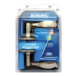 Schlage Accent Satin Nickel Privacy Lockset 1-3/4 in.