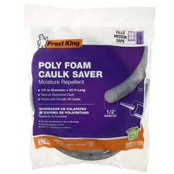 Frost King Gray Poly Foam Caulk Saver For Gaps and Openings 20 ft. L X 0.5 in.
