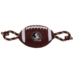 Pets First NFL Multicolored Nylon Florida State Seminoles Football Dog Toy 1 pk