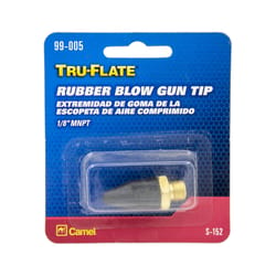 Tru-Flate Brass Air Blow Gun Rubber Tip 1/8 in.