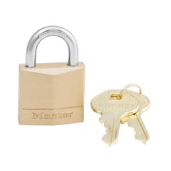 Master Lock 1 in. H X 5/16 in. W X 1-3/16 in. L Brass 4-Pin Cylinder Exterior Padlock