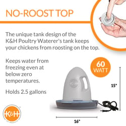 K&H Pet Products 2.5 gal Watering Bowl For Poultry