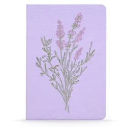 Denik Embroidered Journal 6 in. W X 8 in. L Sewn Bound Multicolored Lavender Bunch Notebook