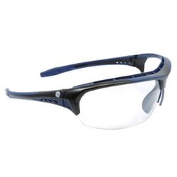 General Electric 09 Series Anti-Fog Impact-Resistant Safety Glasses Clear Lens Black/Blue Frame 1 pk