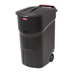 Rubbermaid Roughneck 45 gal Black Plastic Wheeled Garbage Can Lid Included