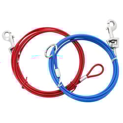 PDQ Red Tie-Out Vinyl Coated Cable Dog Tie Out Large