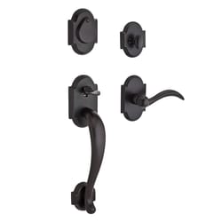 Baldwin Adirondack Arch Lever Dark Bronze Entry Handleset 2 in.