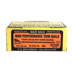 Maze Nails 2.5 in. Trim Heat Treated Carbon Steel Nail Small Brad Head 1 lb