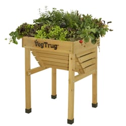 VegTrug 24 in. H X 19 in. W X 18 in. D Cedar Planter Natural