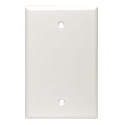 Leviton White 1 gang Thermoset Plastic Blank Wall Plate 1 pk