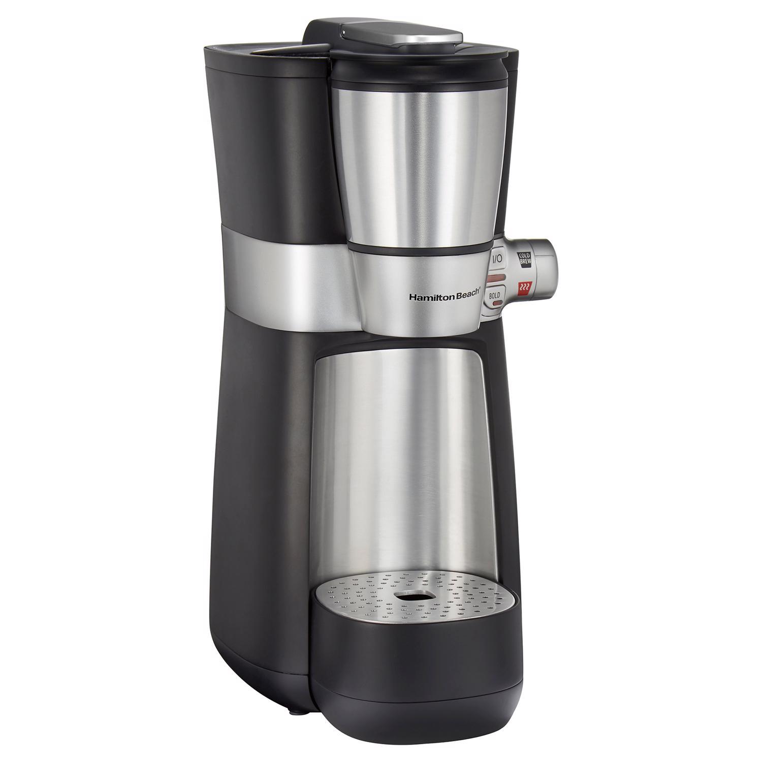 Hamilton Beach 16 oz Black/Silver Cold Brew/Hot Coffee Maker Sansujyuku sansujyuku.com