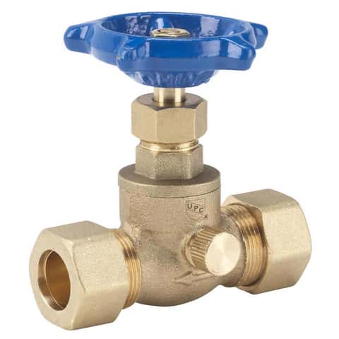 Homewerks 1/2 in. Compression X 1/2 in. Compression Brass Stop and Waste  Valve