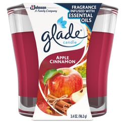 Glade Red Apple Cinnamon Scent Jar Air Freshener Candle 3.4 oz