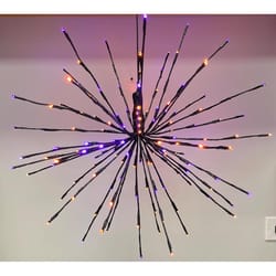 Celebrations Orange/Purple 24 in. LED Prelit Starlight Burst Halloween Decor