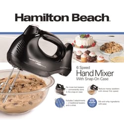 Hamilton Beach Black 6 speed Hand Mixer