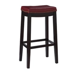 Linon Home Decor Red Polyurethane Barstool 30 in.