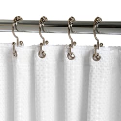 Zenna Home Chrome Silver Metal Shower Curtain Rings 12 pk