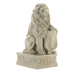 Zingz & Thingz Ivory Polyresin 25 in. H X 12.25 in. L X 14.12 in. W Lion Statue