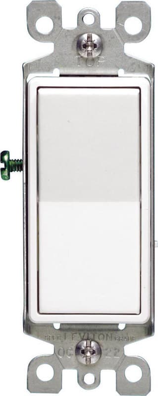 05601-2WS Leviton Decora 15 amps Single Pole Rocker AC Quiet sku 05601-2WS