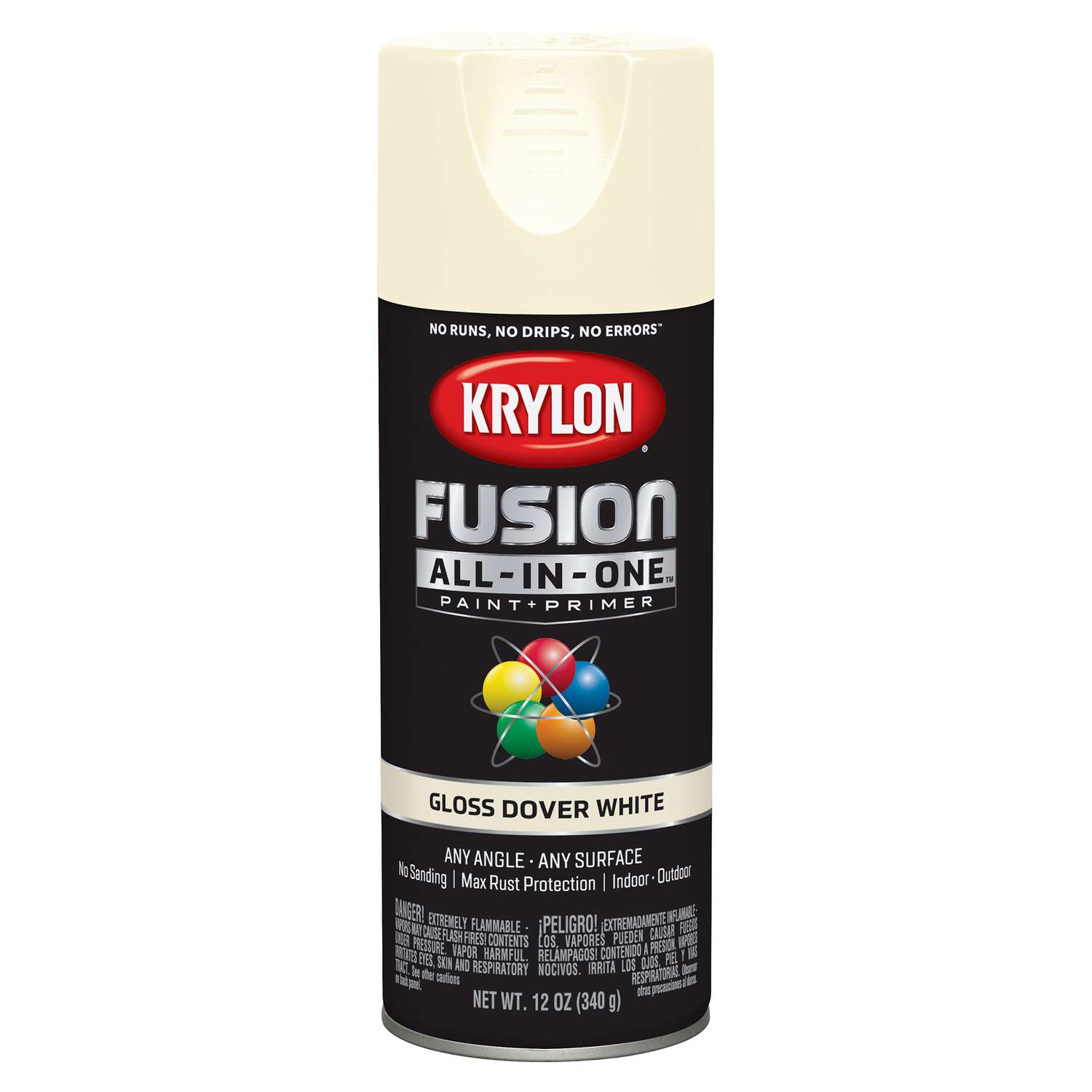 Krylon Fusion AllInOne Gloss Dover White Paint + Primer Spray Paint